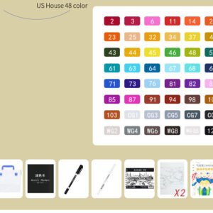 Oily Soft-tip Marker Student Hand-painted Design Set - Image 4