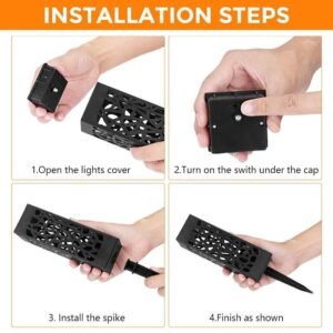 4pcs LED Solar Garden Ground Lights Sensor Light Patio Lawn Lamp IP65 Waterproof - Image 10