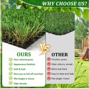 Thick Realistic Fake Grass Roll Decor Patio Balcony Garden Lawn - Image 5