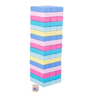 Children's Puzzle Bricks Pro Fun Numerical Jenga Wooden Building Blocks Assembling Table Games Toys - Image 4