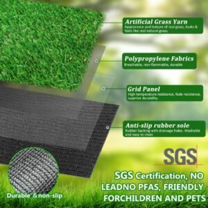 Thick Realistic Fake Grass Roll Decor Patio Balcony Garden Lawn - Image 9