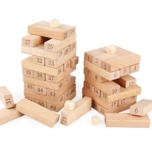 Children's Puzzle Bricks Pro Fun Numerical Jenga Wooden Building Blocks Assembling Table Games Toys - Image 7