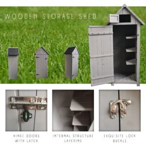 XWT007 Outdoor Storage For Patio Furniture - Backyard Garden Lawn, Natural - Image 2