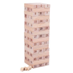 Children's Puzzle Bricks Pro Fun Numerical Jenga Wooden Building Blocks Assembling Table Games Toys - Image 3