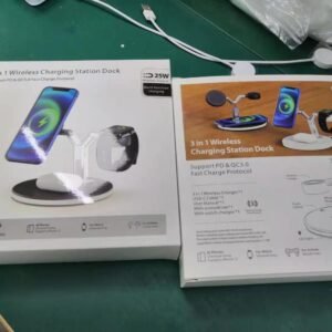 Compatible with Apple, 3 In 1 Magnetic Wireless Charger 15W Fast Charging Station For Magsafe Chargers - Image 6