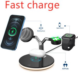 Compatible with Apple, 3 In 1 Magnetic Wireless Charger 15W Fast Charging Station For Magsafe Chargers - Image 3